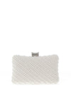 Zen Collection Pearl Detailed Clutch Bag, White