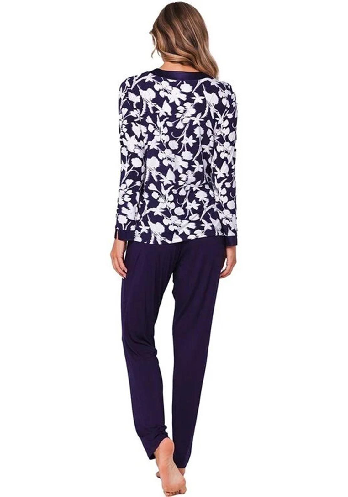 Pastunette Orchid V-Neck Pyjama Set, Purple