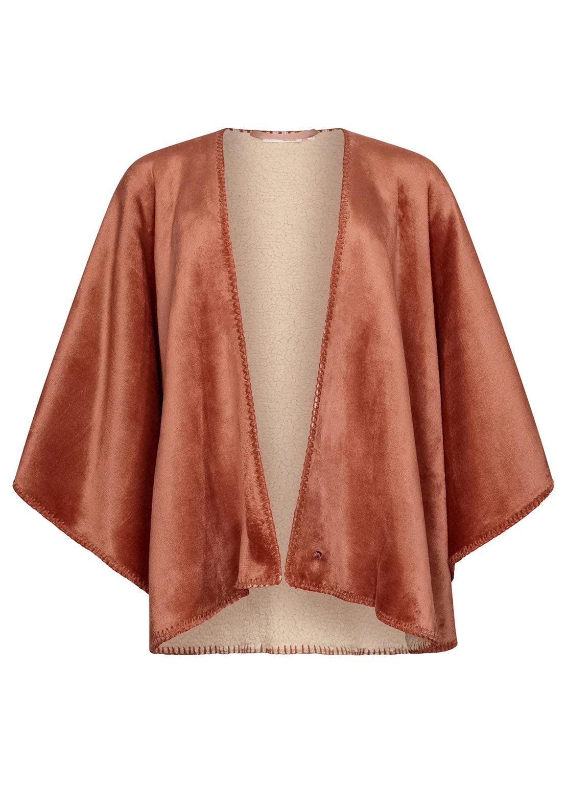 Pastunette Sherpa Fleece Cape, Orange