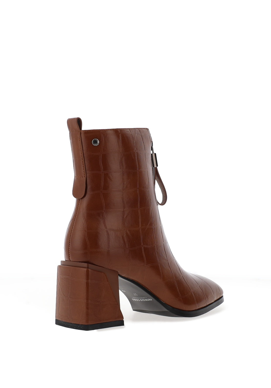 Patrizio Como Bagni Faux Croc Ankle Boots, Tan