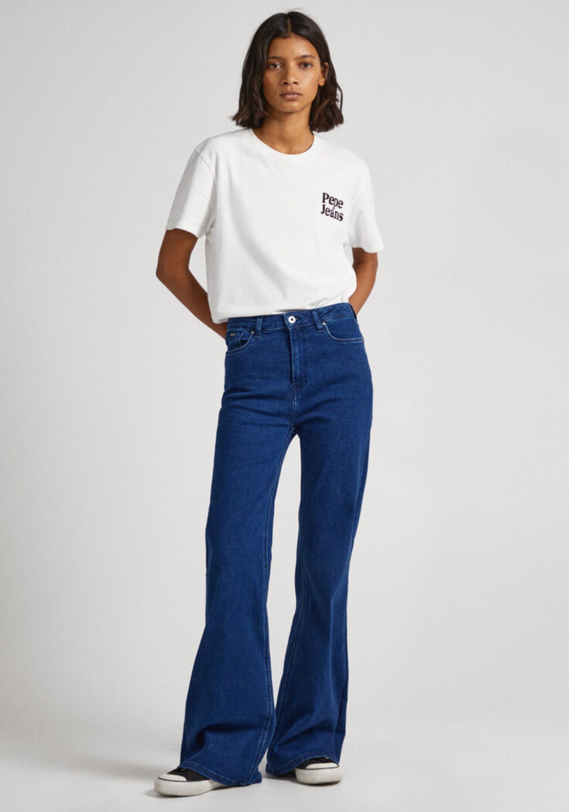 Jeans flare a vita bassa pimlico dark navy Pepe Jeans | La Redoute Jeans flare a vita bassa pimlico dark navy Pepe Jeans | La Redoute