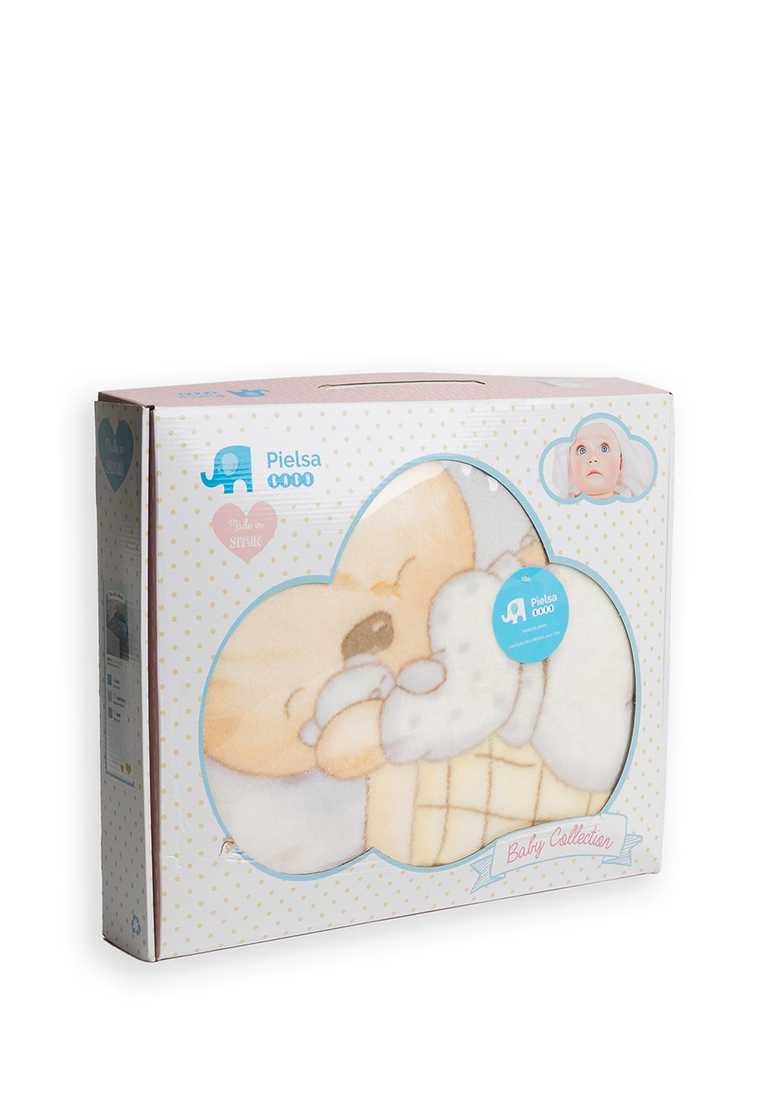 Pielsa Sleeping Bear Soft Fleece Boxed Blanket, Grey