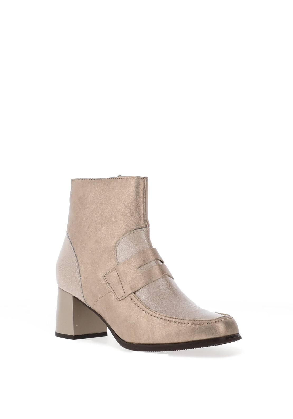 Pitillos Metallic Heeled Ankle Boots, Gold