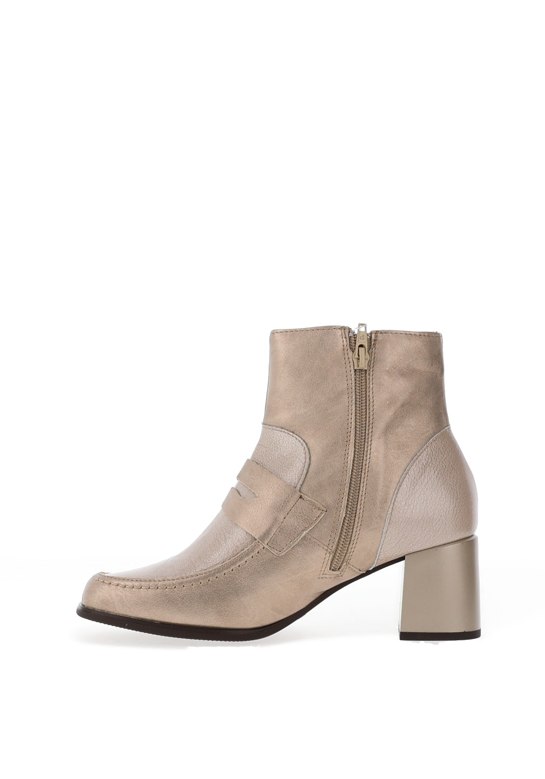 Pitillos Metallic Heeled Ankle Boots, Gold