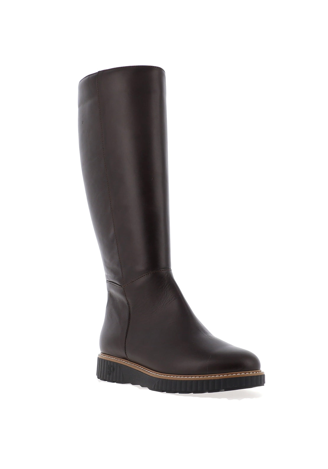 Pitillos Smooth Leather Knee High Boots, Brown