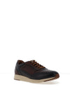 Paul O Donnell by Pod Rainer Leather Trainers, Brown & Navy