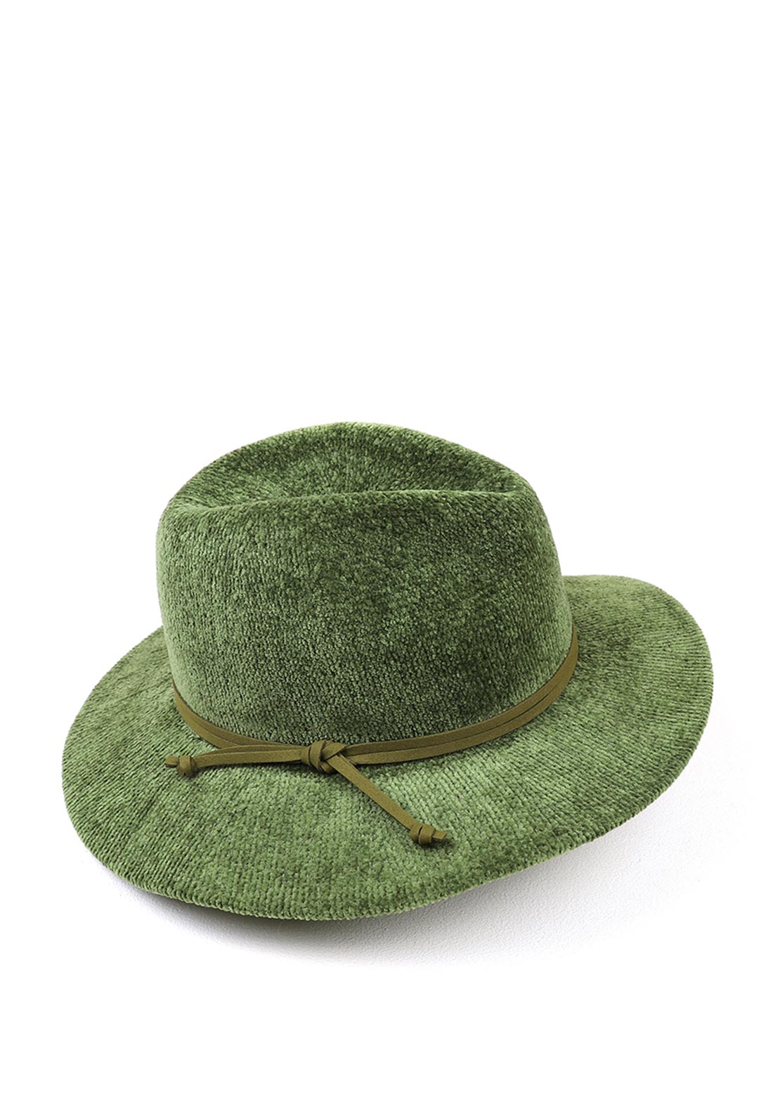 Pom Chenille Winter Fedora, Green