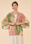 Powder Delicate Tropical Kimono Jacket, Candy