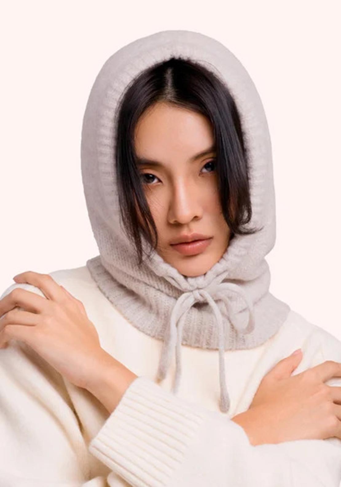 Powder Helga Wool-blend Snood, Cream