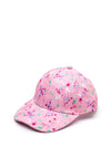 Sheelin Girls Paint Splash Print Cap, Pink