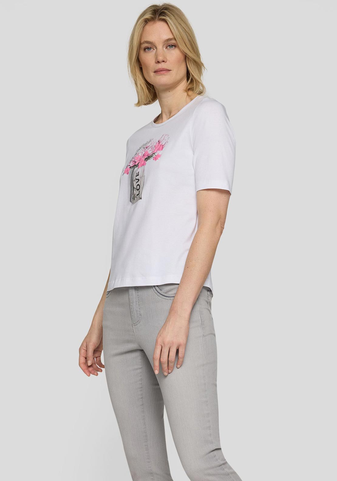 Rabe Bouquet Print T-Shirt, White