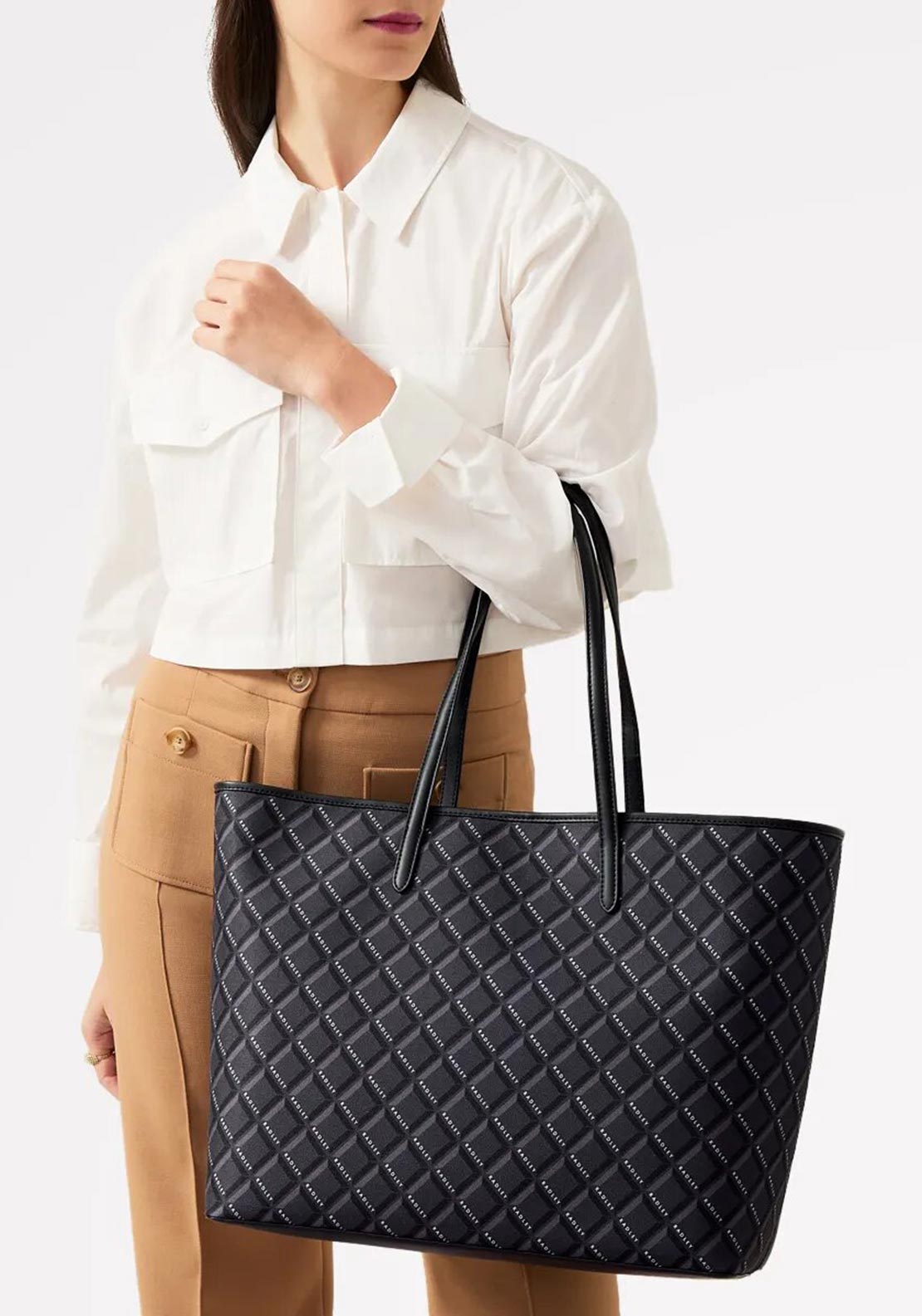 Radley Southwell Gardens Geometric Print Tote Bag, Black