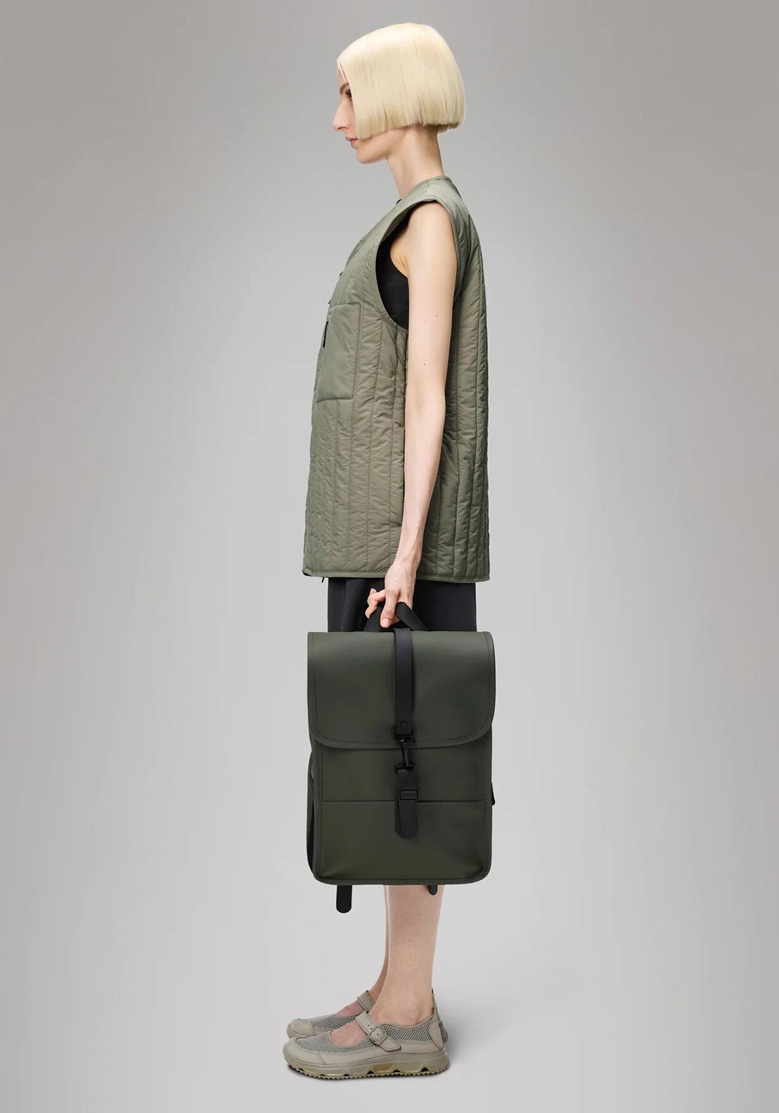 Rains Backpack Mini, Dark Khaki Green