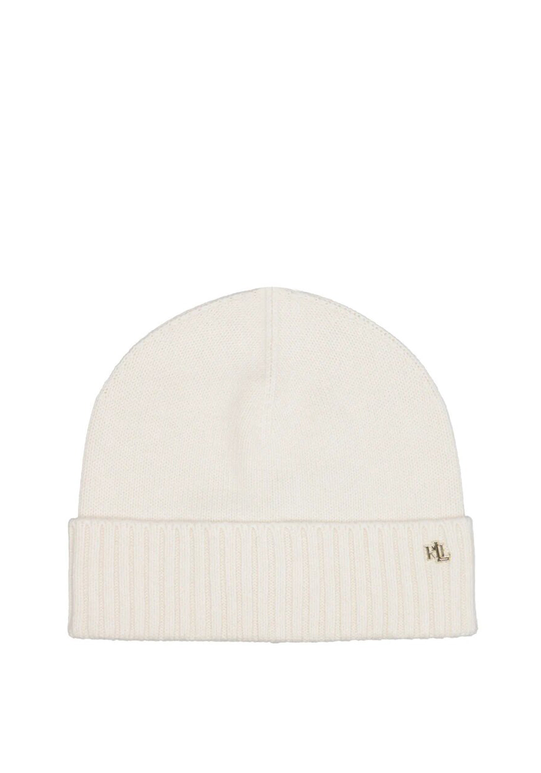 Ralph Lauren Core Knit Beanie, Cream