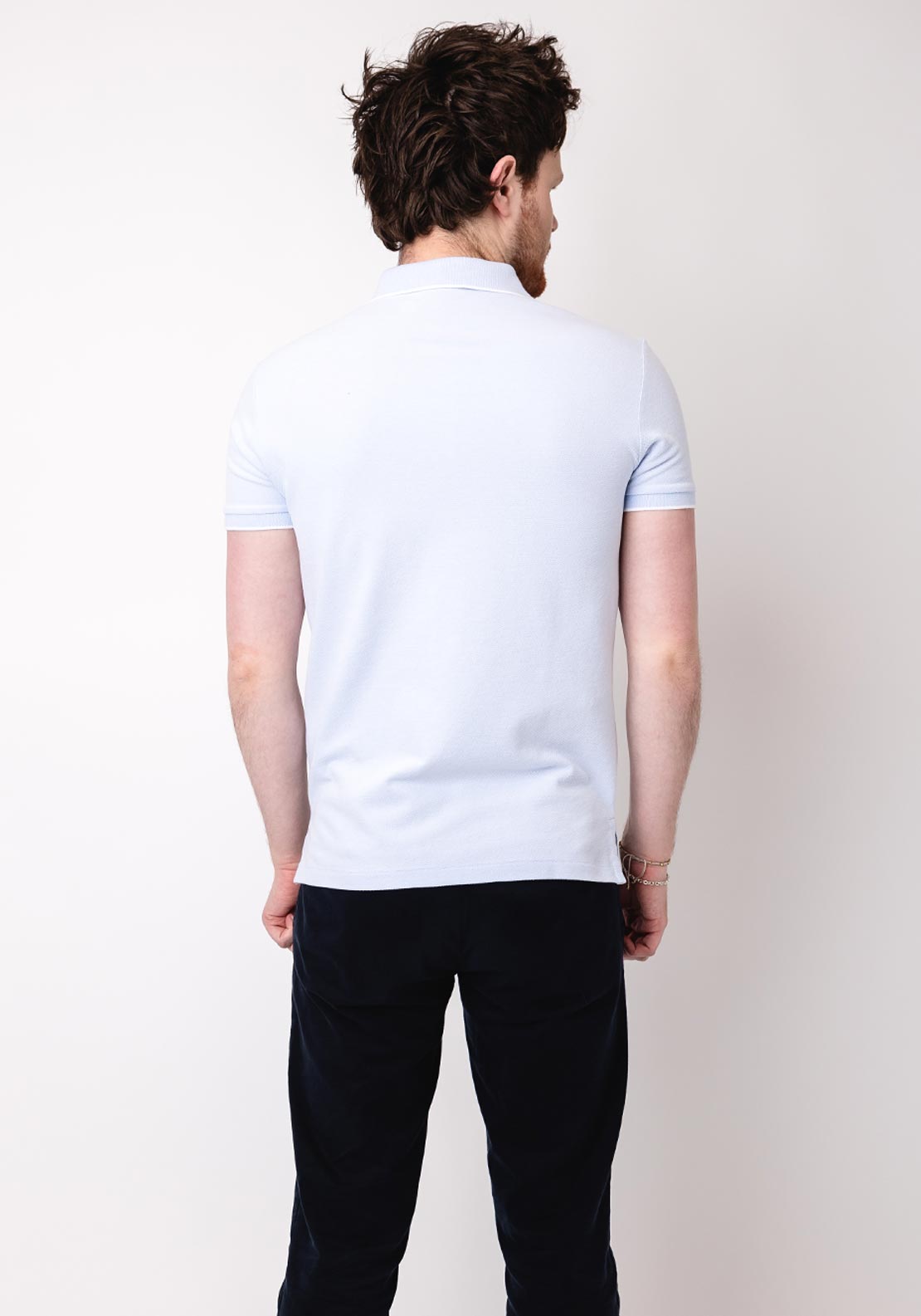 Ralph Lauren Oxford Mesh Polo Shirt, Light Blue