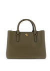 Ralph Lauren Marcy Leather Small Satchel Bag, Olive Fern
