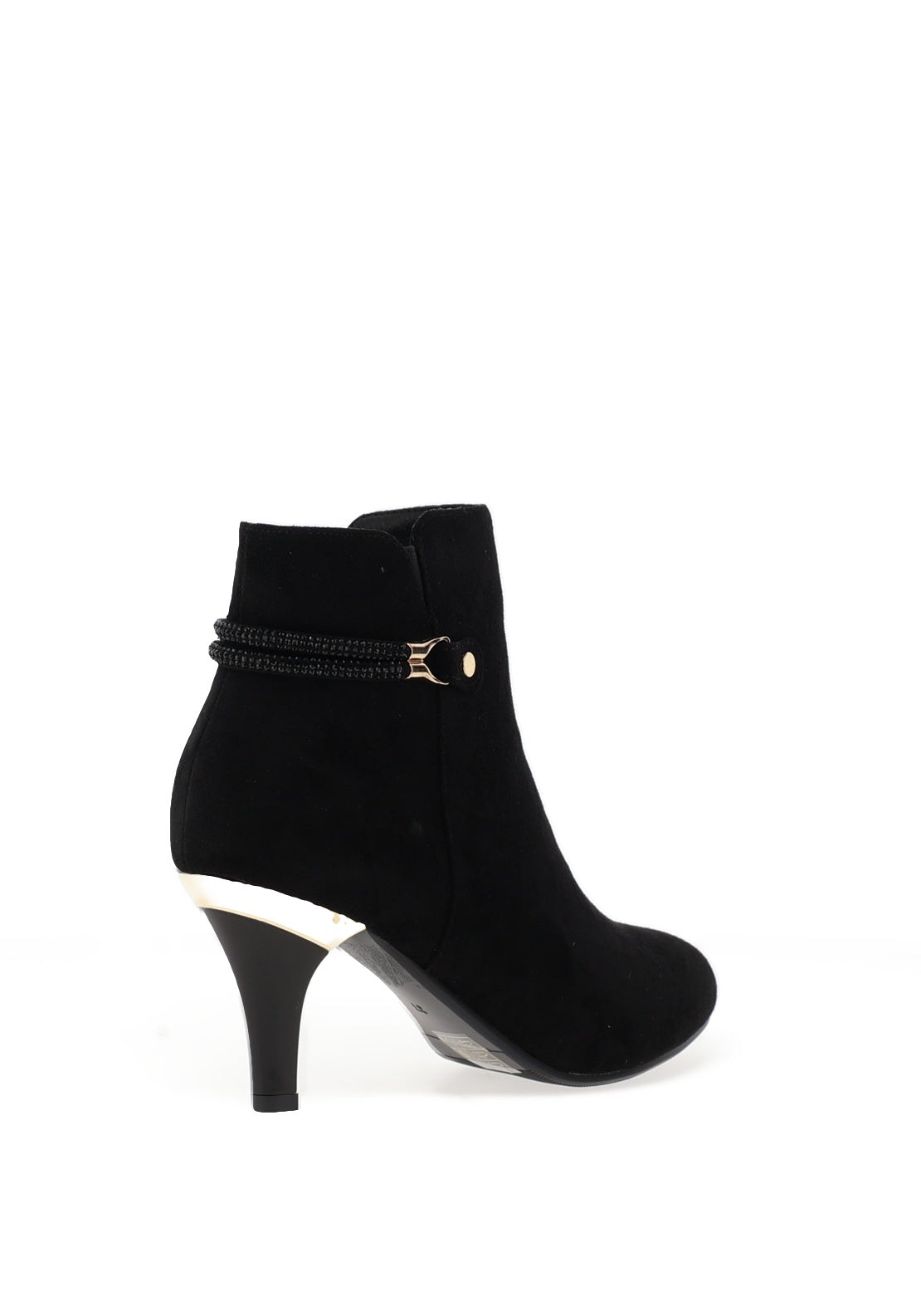 Redz Embellished Heeled Ankle Boots, Black
