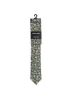 Remus Uomo Vintage Floral Print Tie and Pocket Square, Green