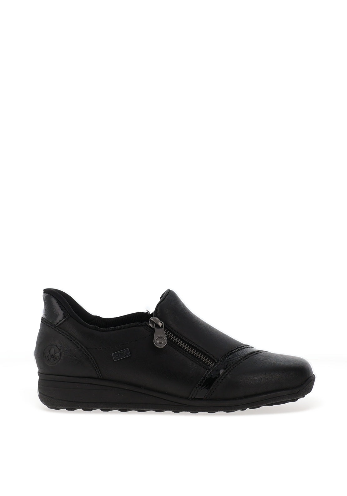 Rieker Women's 47264-00 Zip Loafer Booties- Black main image 0