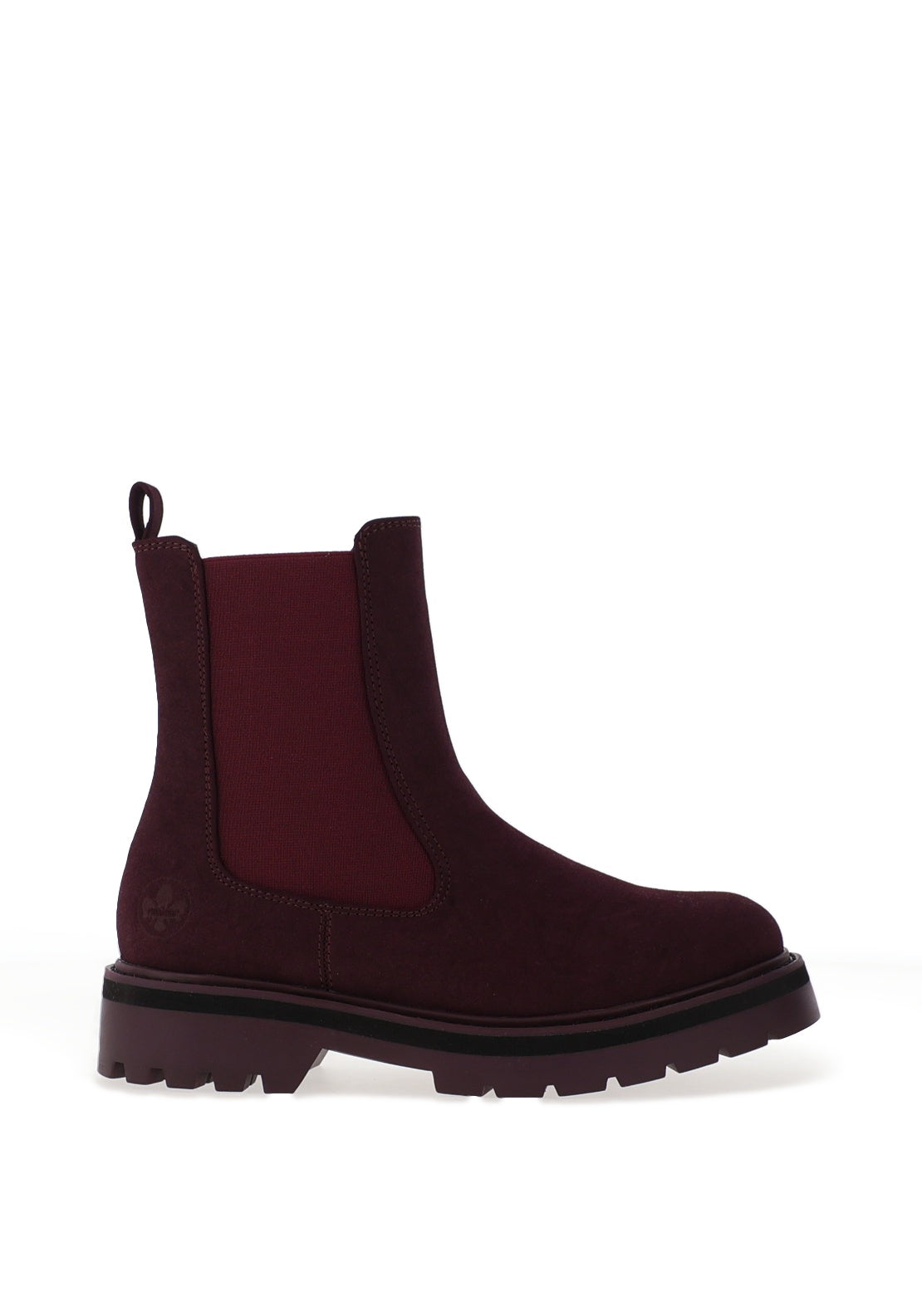 Rieker Faux Suede Elasticated Chelsea Boots, Wine
