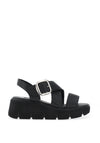 Rieker Womens Evolution Velcro Caged Sandals, Black