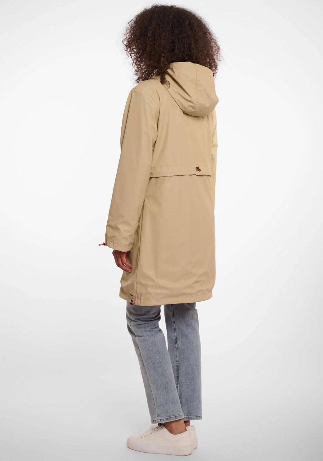 Rino & Pelle Grape Reversible Raincoat, Camel and Hot Coral