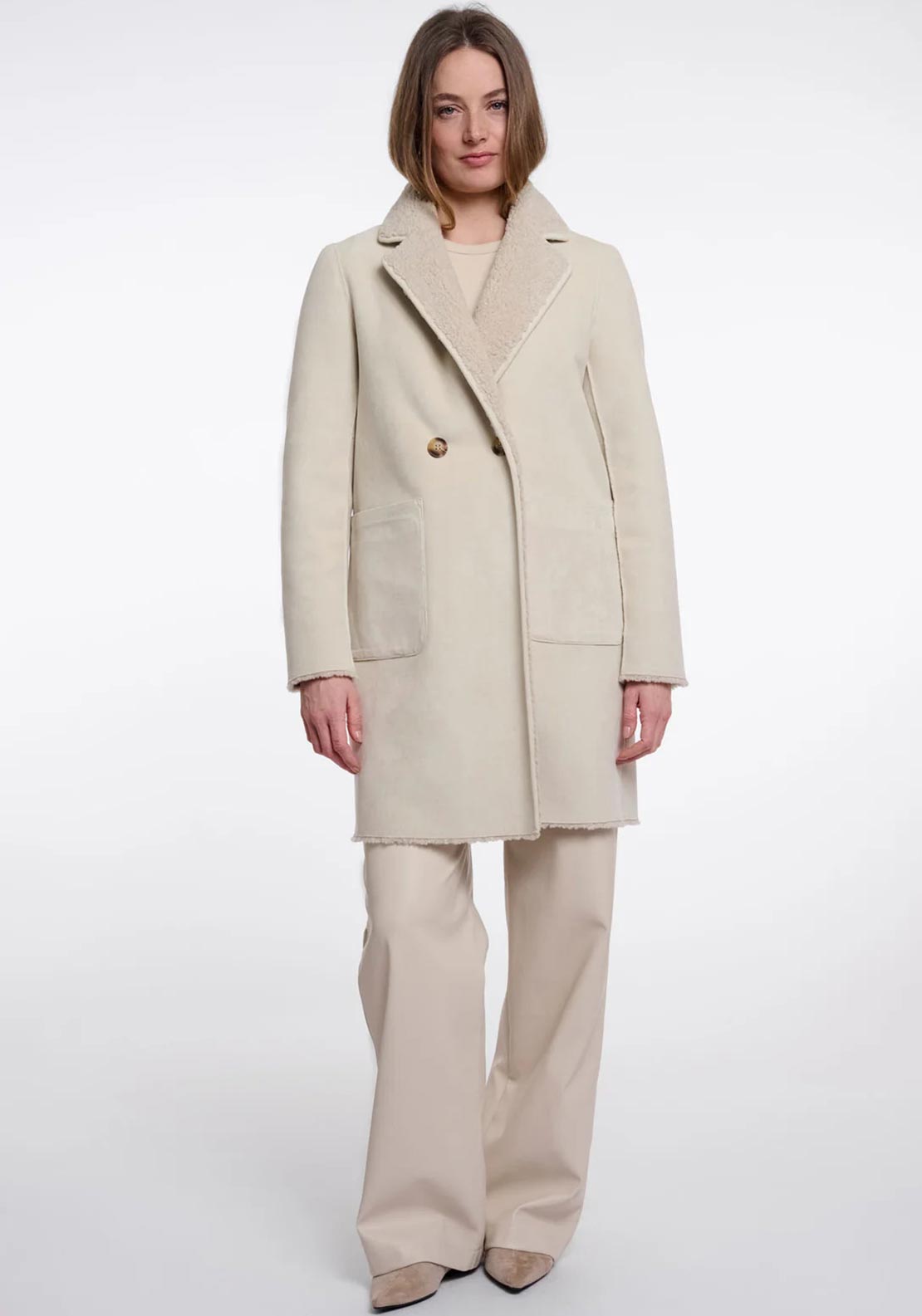 Rino & Pelle Juna Reversible Coat, Beige