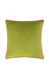 Riva Paoletti Meridian Large Velvet Cushion 55x55cm, Lime/Hot Pink