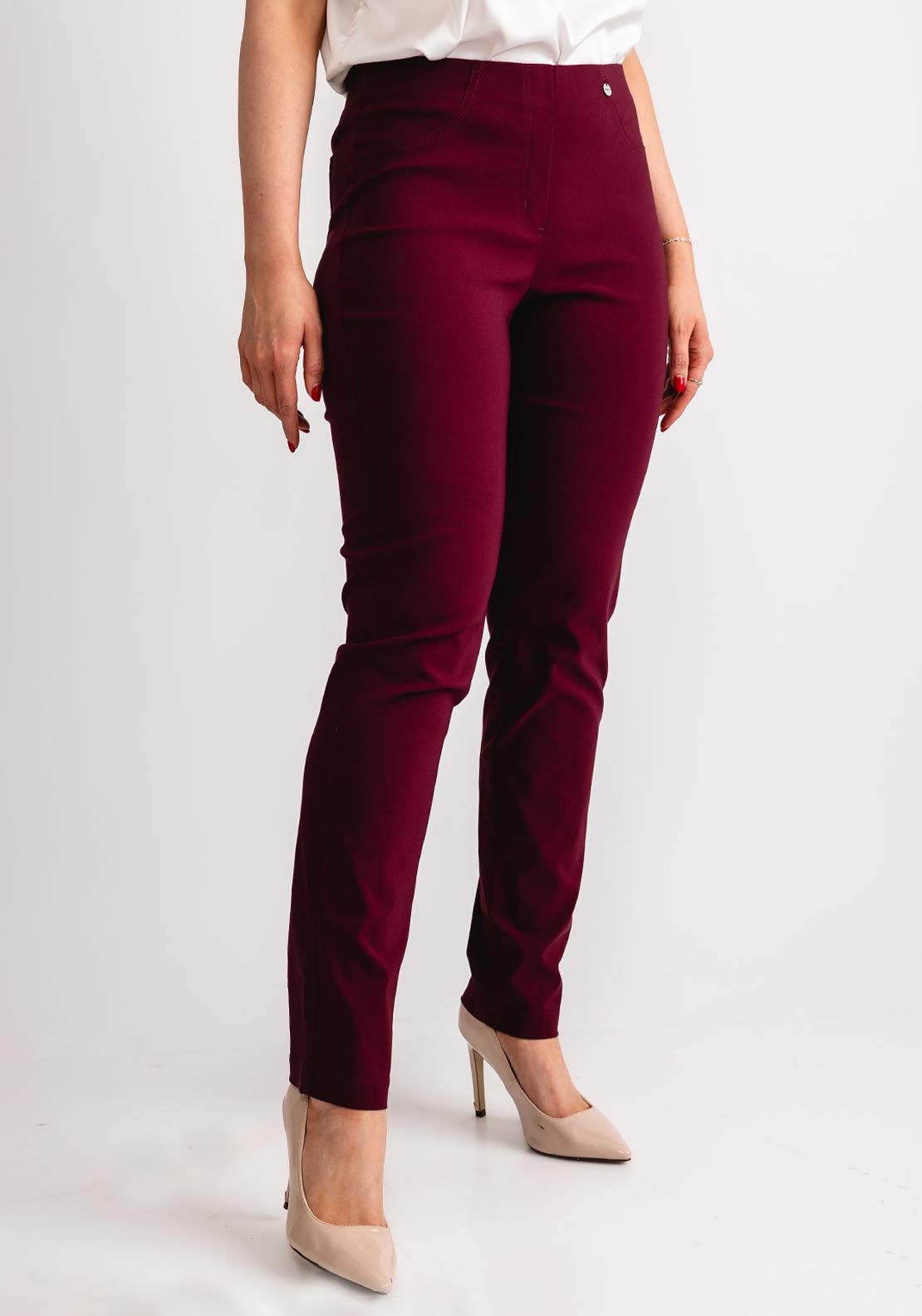 Pantalón De Mujer Robell - Slim Fit, Tejido Bengalí De Viscosa, Cómodo Y Elegante Para Diario