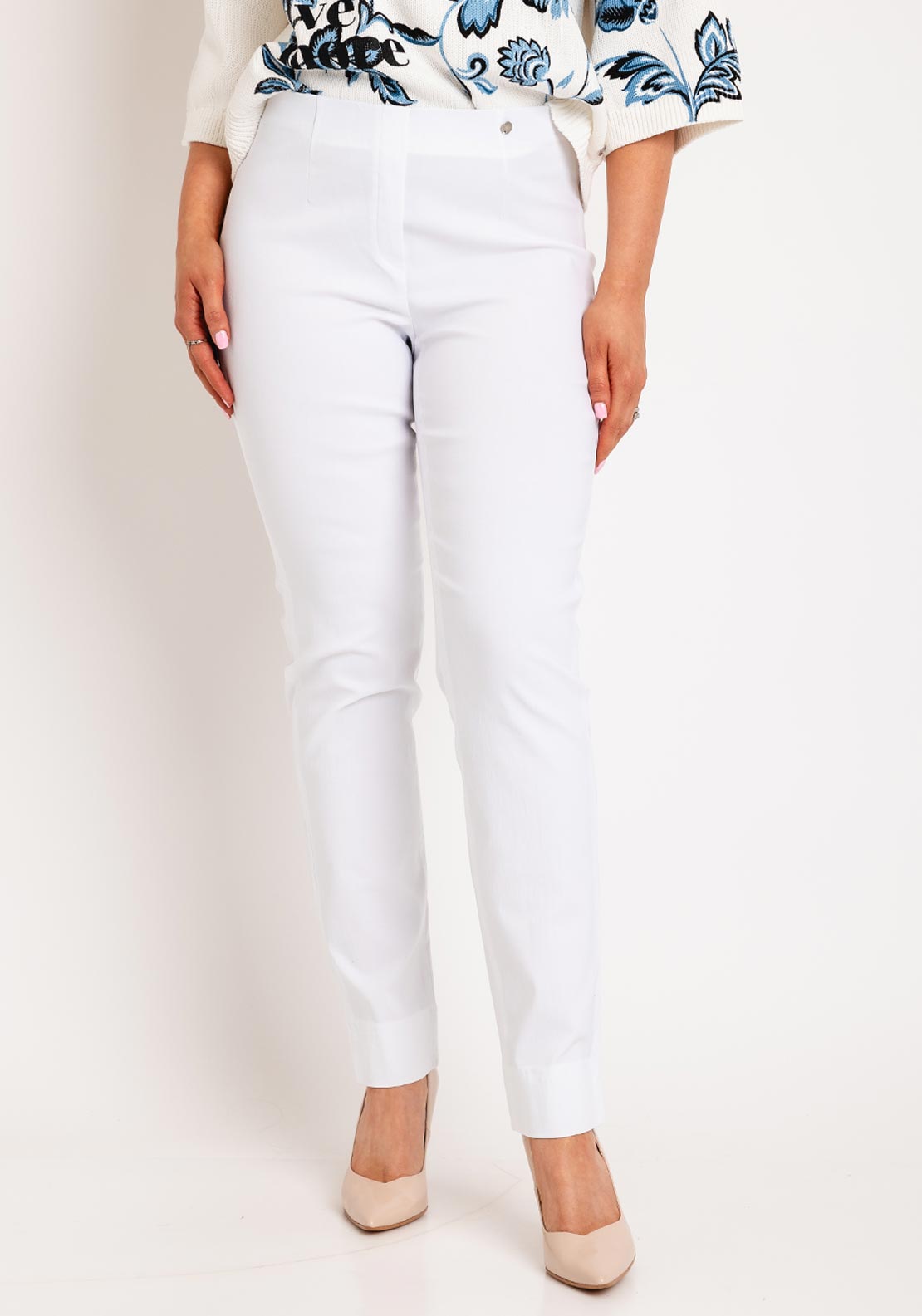 Robell Marie Full Length Trousers Elephant Grey 51412-5499-97