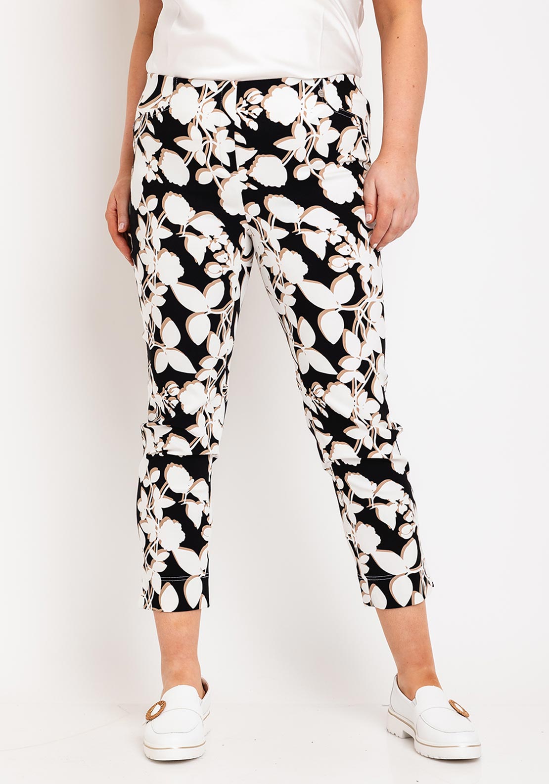 Robell Rose Black and White Chain Pant