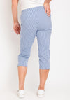 Robell Marie 07 Striped Cropped Trousers, Blue