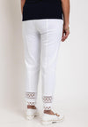 Robell Marie 09 Netted Cuff Trouser, White
