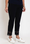 Robell Marie 09 Lace Cuff Trouser, Navy