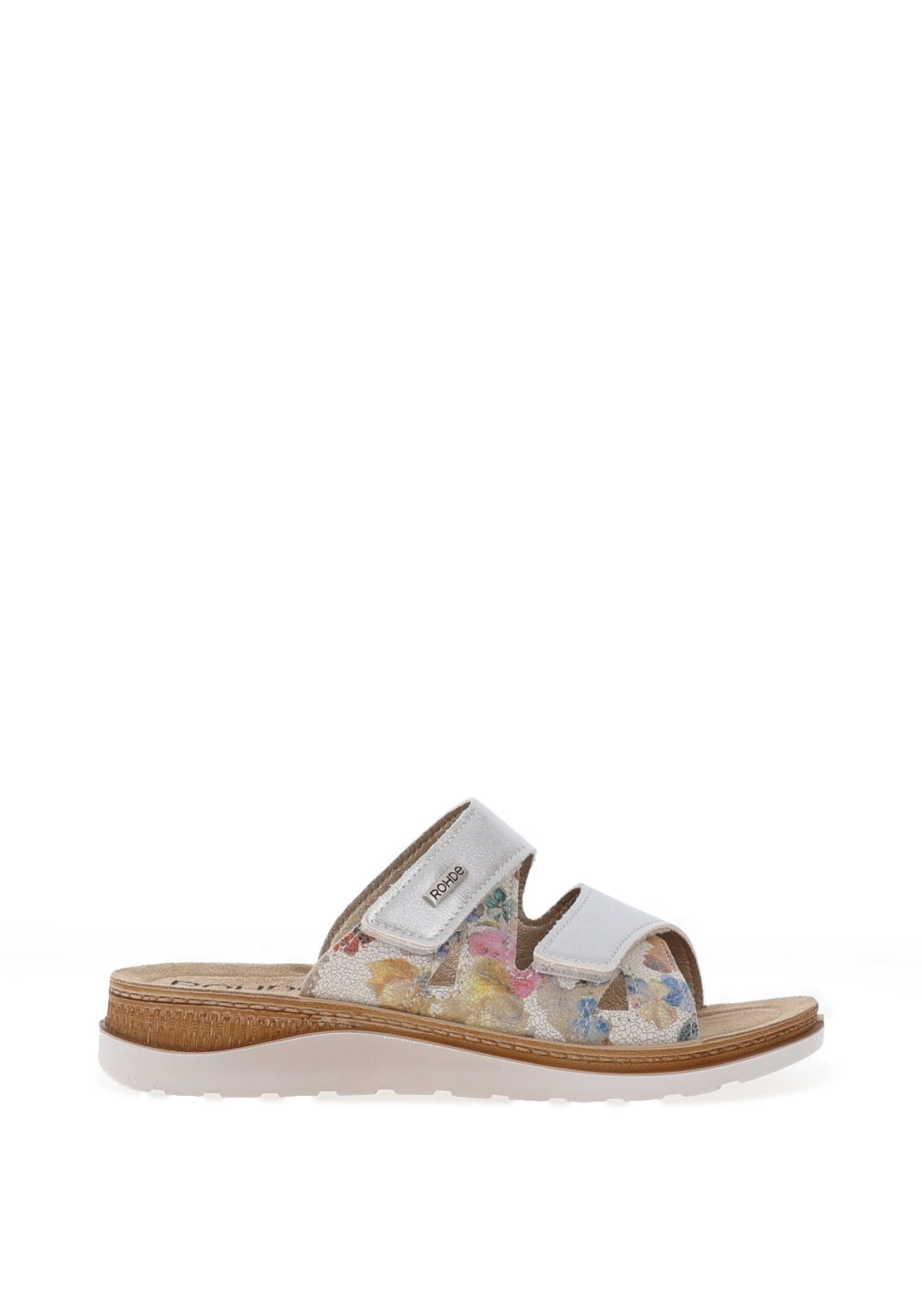 Rohde Floral Glitter Sandals, Silver