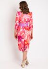 Role Mode Darlan Floral Print Pencil Midi Dress, Pink Multi