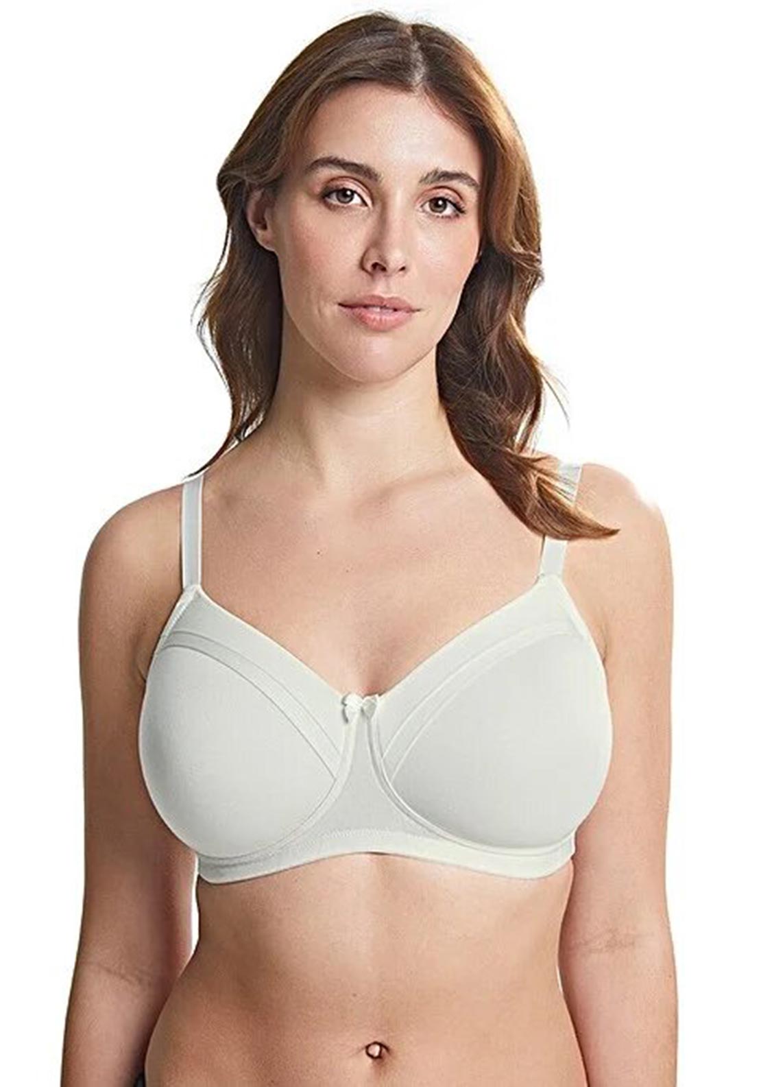 Royce Wireless Firm Support Cotton Bra with Lace Trim Top Cup Isabella 914