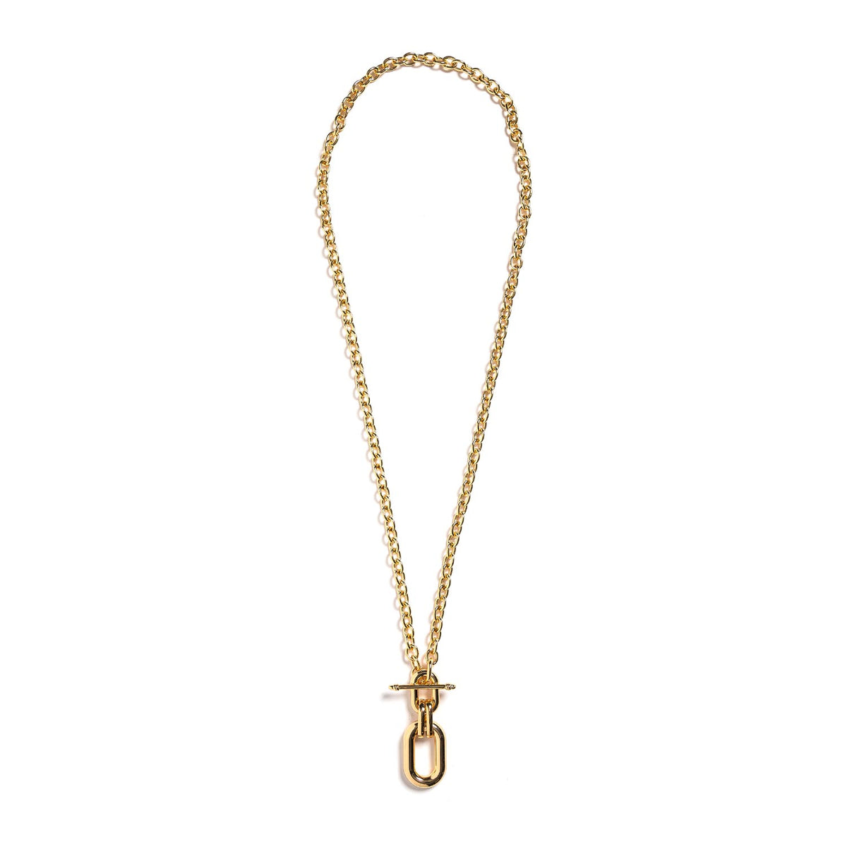 Sandra’s Signature Collection Lily Long T-Bar Chain Link Necklace, Gold