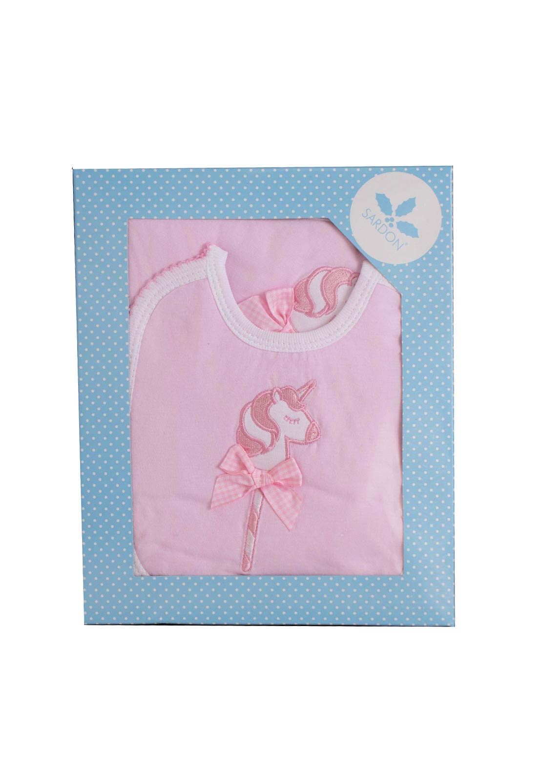 Sardon Baby Girl Unicorn Hooded Towel and Bib Set, Pink McElhinneys