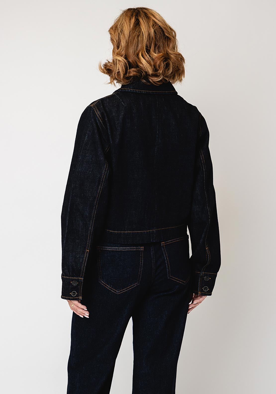 Selected Femme Shelly Cropped Denim Jacket, Dark Blue