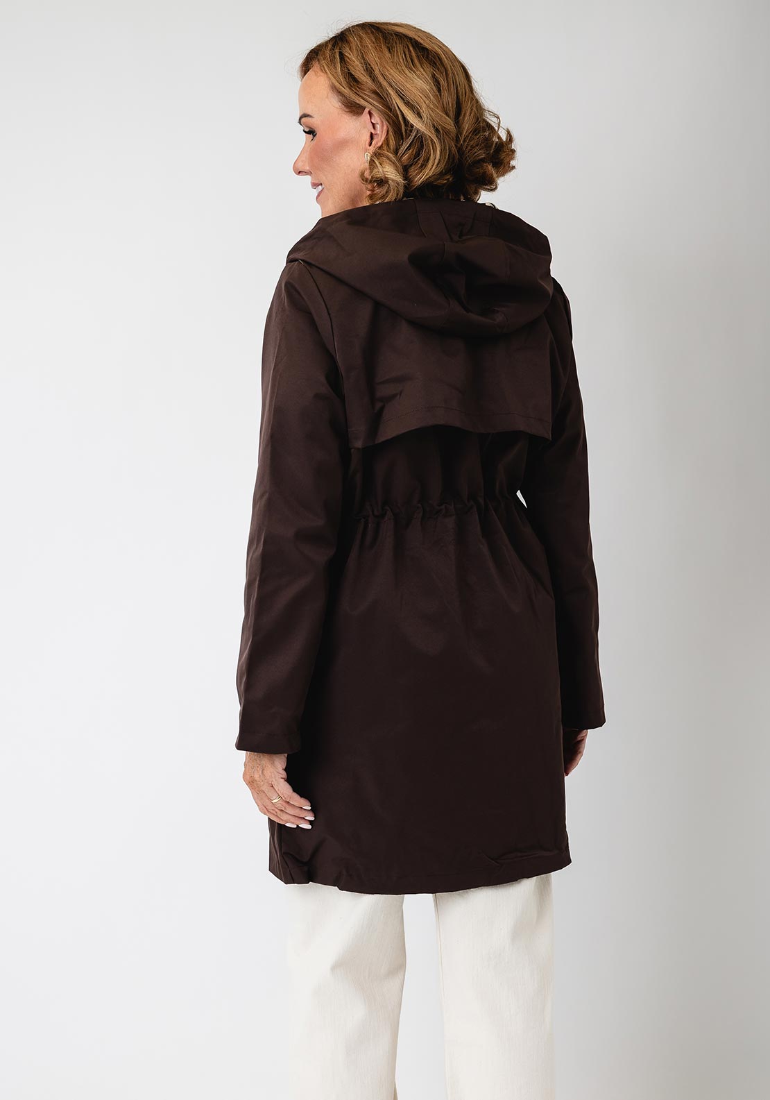 Serafina Collection Reversible Raincoat, Brown