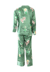 Serafina Collection Floral Satin Pyjama Set, Green