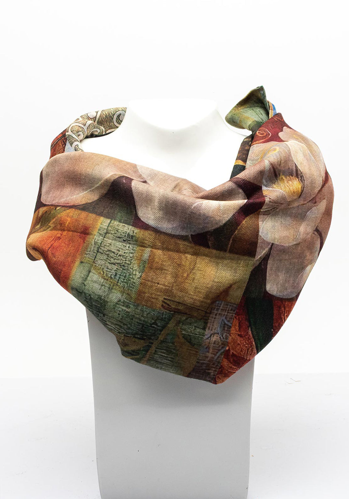 Serafina Collection Graphic Floral Lightweight Scarf, Multi