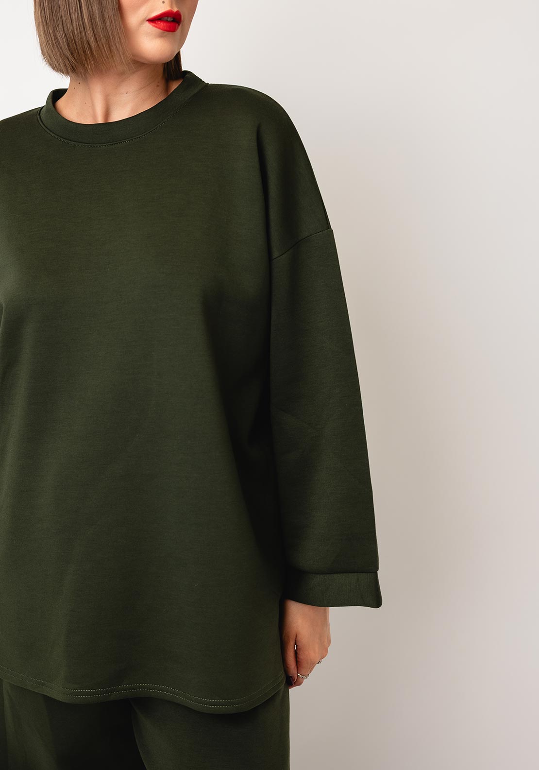 Serafina Collection One Size Sweatshirt and Trouser Co-Ord, Green