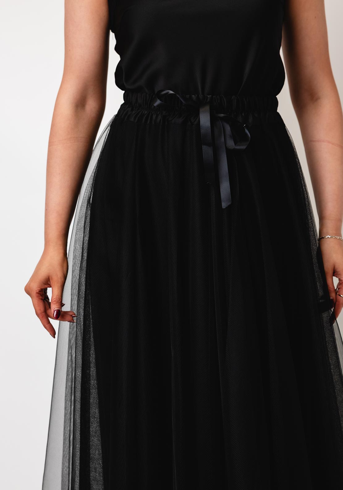 Serafina Collection One Size Tulle Skirt, Black