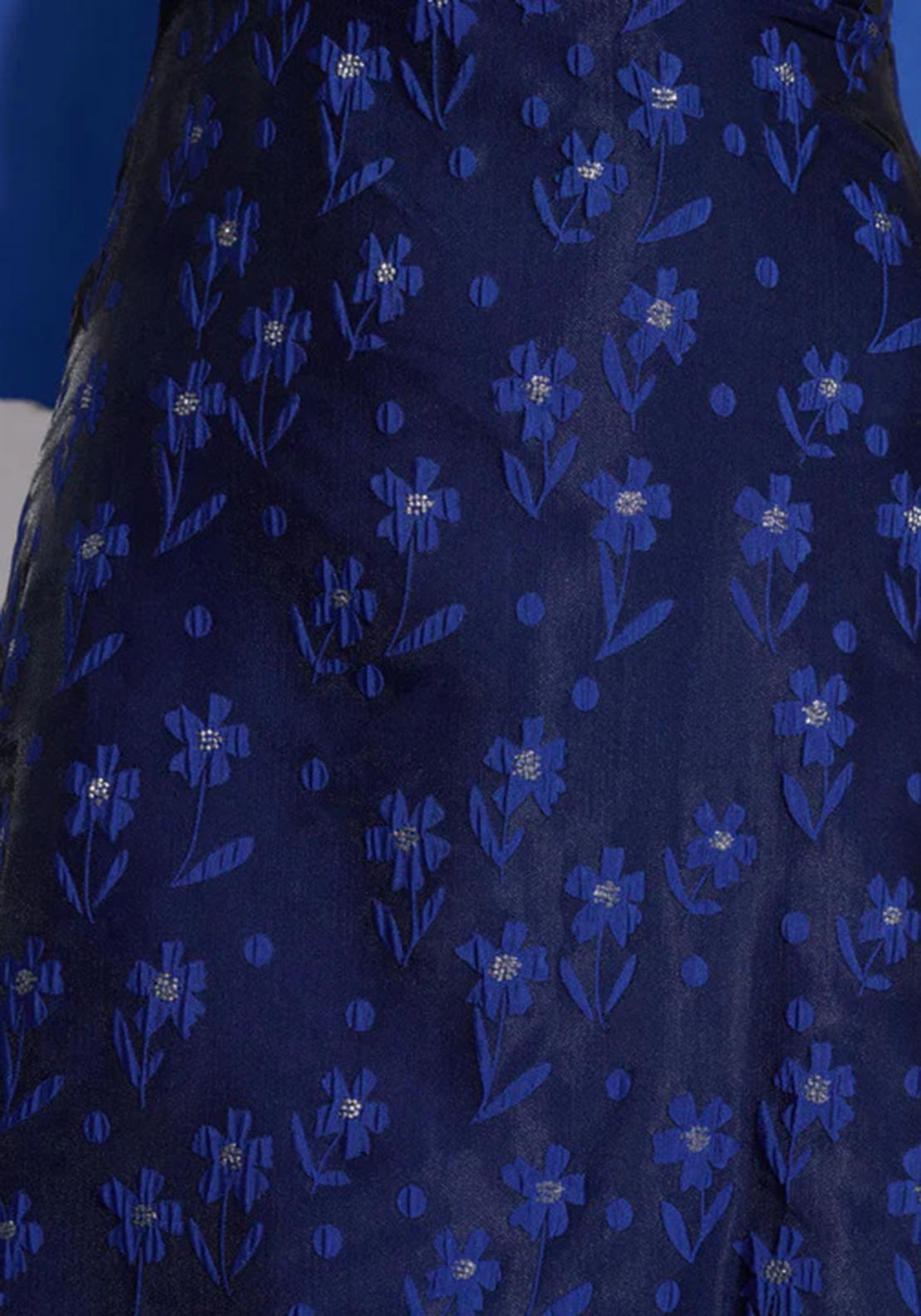 Sister Jane Azure Jacquard Midi Dress, Cobalt Blue
