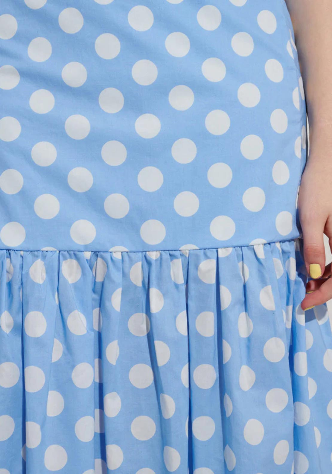 Sister Jane Seaglass Polka Dot Midi Dress, Blue and White