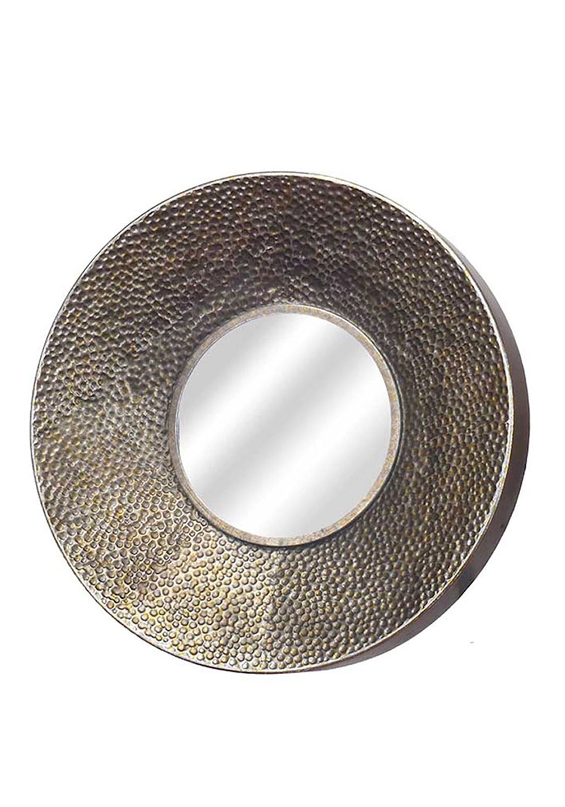 Fern Cottage Hammered Metal Round Bronze Mirror