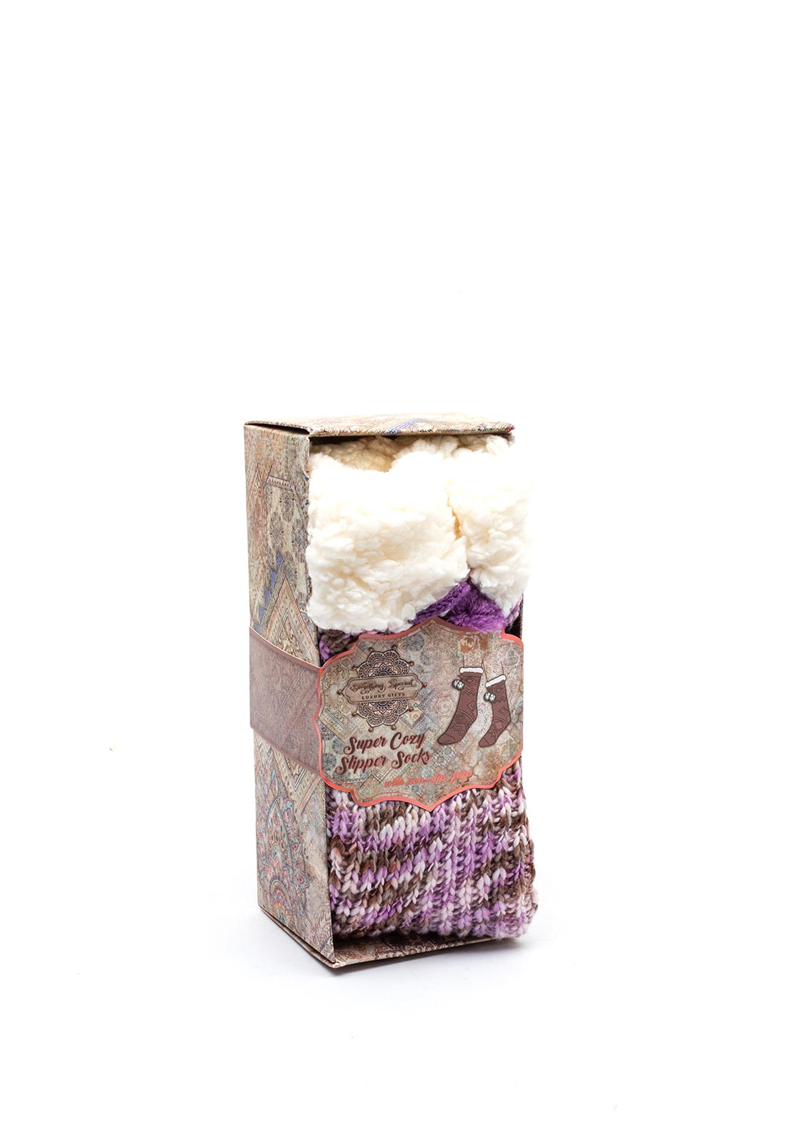 Brandwell Something Special Slipper Socks, Purple