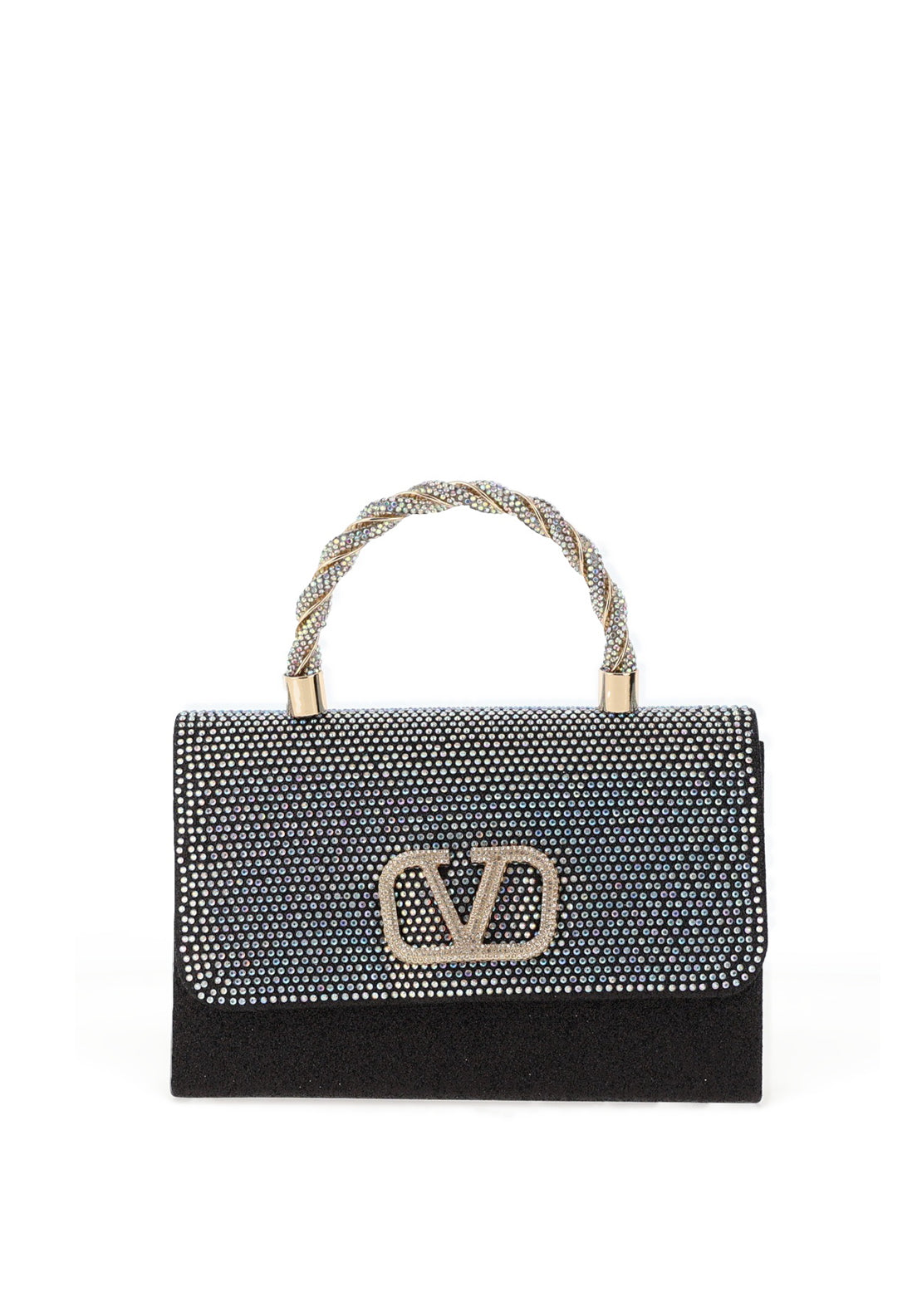 Sorento Morelto Encrusted Small Grab Bag, Black McElhinneys